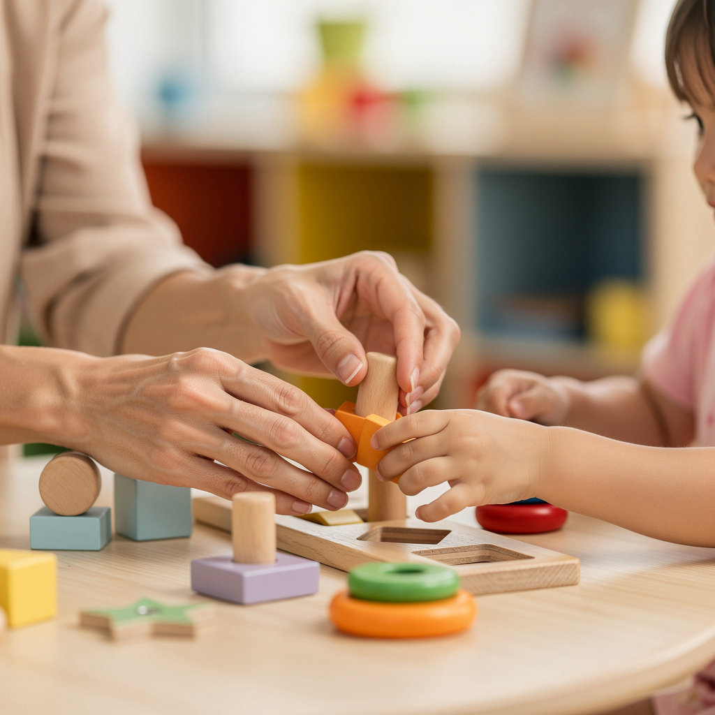 Lyrics Daycare children engaged in educational activities and learning development in San Diego