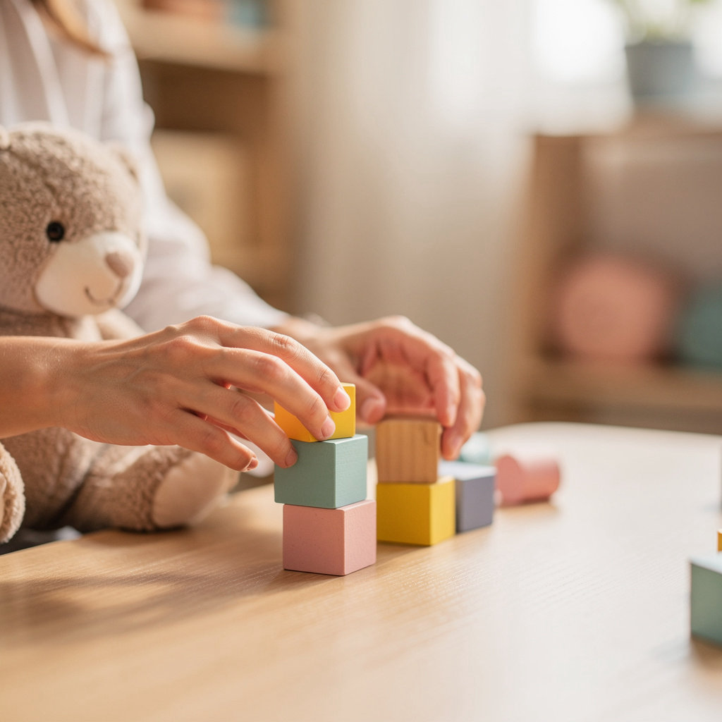 Lyrics Daycare founder and team engaging with children in a bright, welcoming San Diego classroom